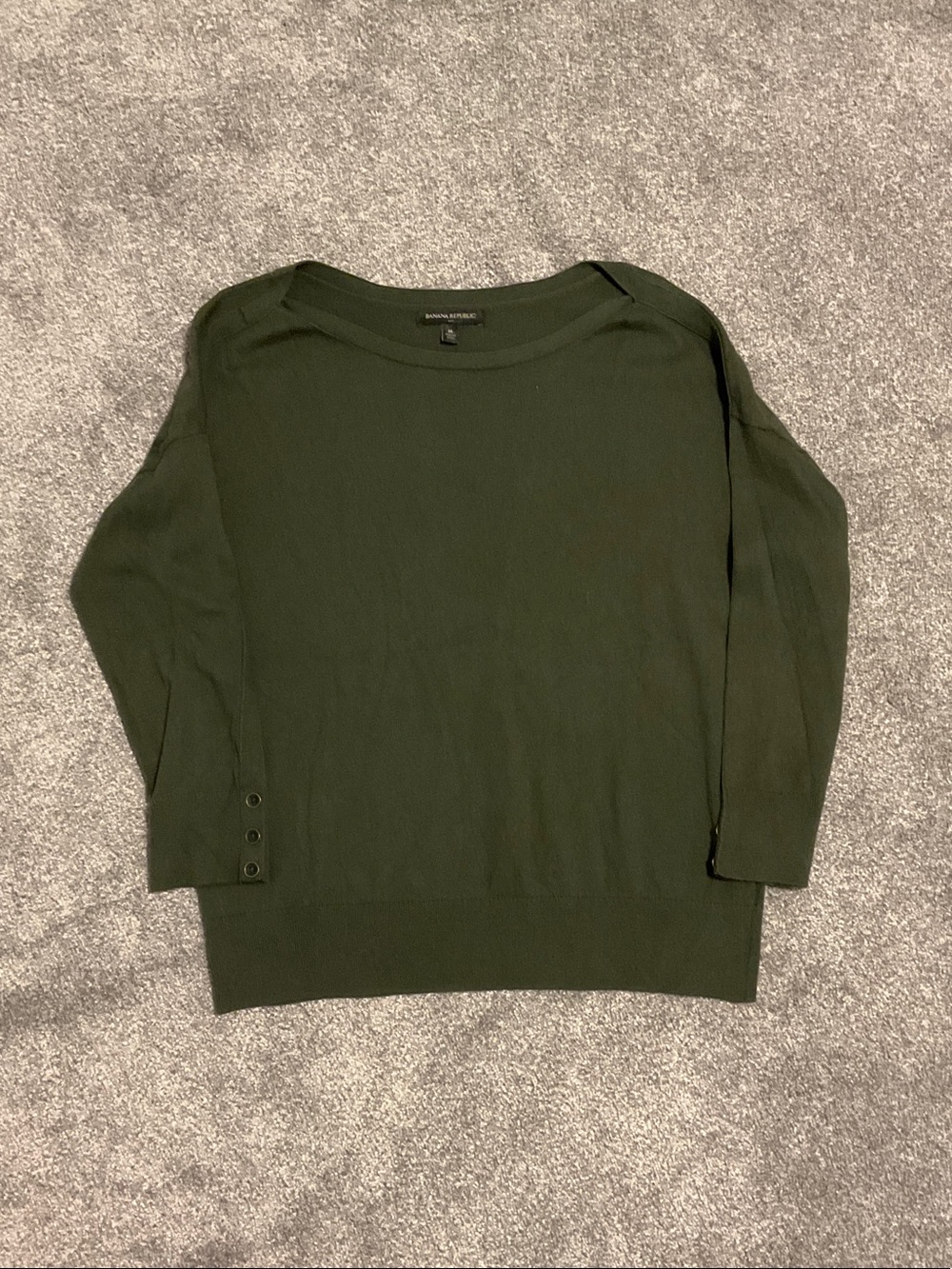 Olive Green Lightweight Crewneck Sweater